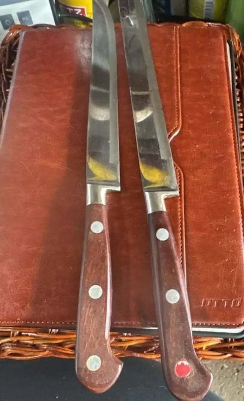 Vintage Kirk's Forged Stainless Sheffield England Carving Slicing Knife Set